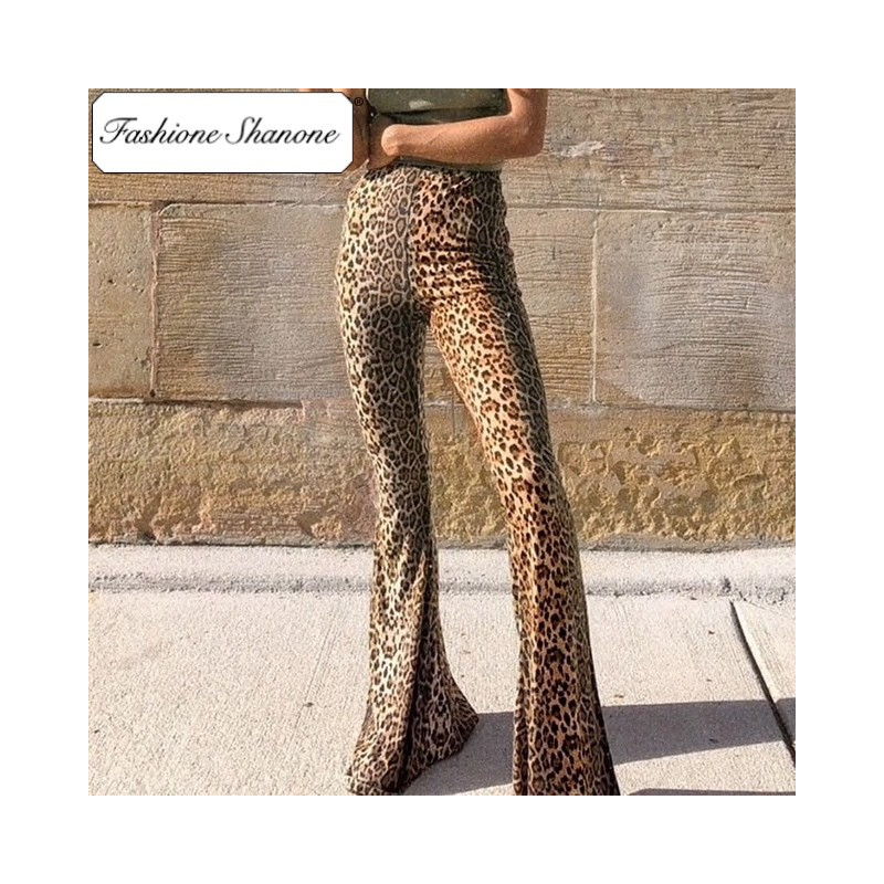 Fashione Shanone - Stock limité - Pantalon pattes d'éléphant léopard