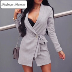 Fashione Shanone - Stock limité - Robe blazer plaid