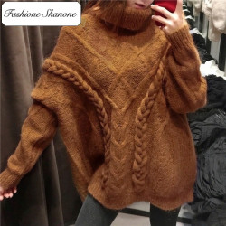 Fashione Shanone - Limited stock - Camel turtleneck sweater