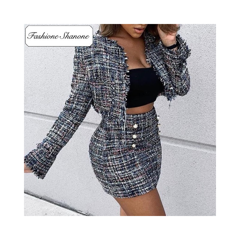 Fashione Shanone - Limited stock - Tweed skirt and jacket set