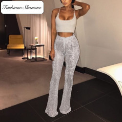 Fashione Shanone - Limited stock - Sequined silver pants