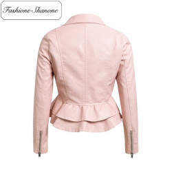 Fashione Shanone - Limited stock - Peplum leather jacket