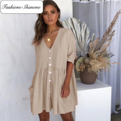Fashione Shanone - Limited stock - Flowing buttoned dress