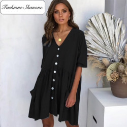Fashione Shanone - Limited stock - Flowing buttoned dress