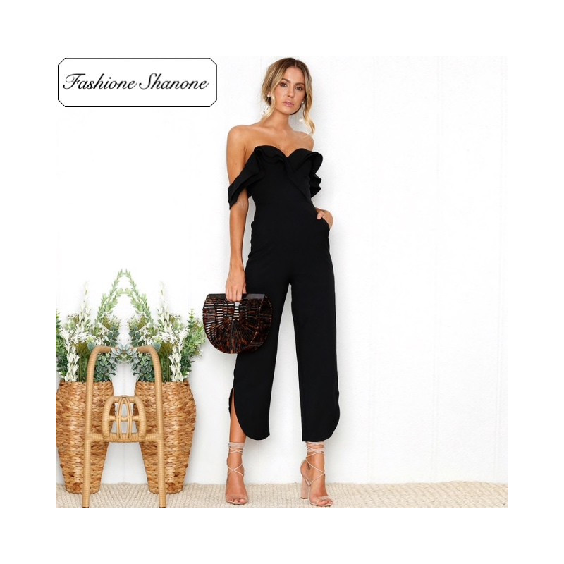 Fashione Shanone - Stock limité - Combinaison pantalon à encolure Bardot