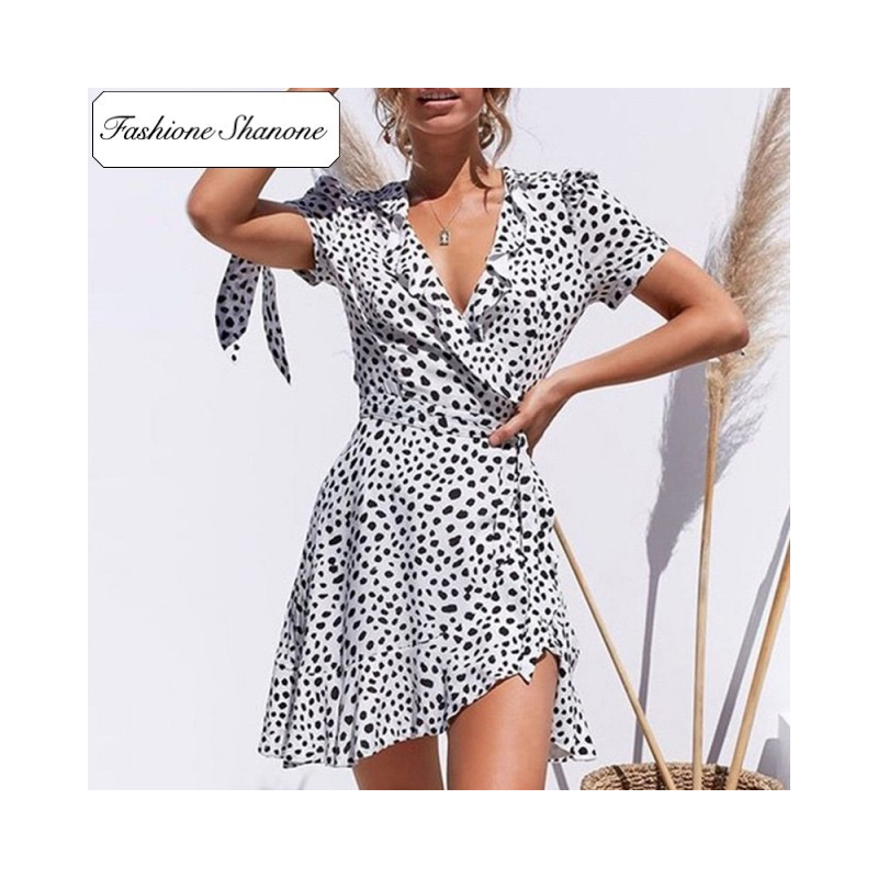 Fashione Shanone - Limited stock - Polka dot wrap dress