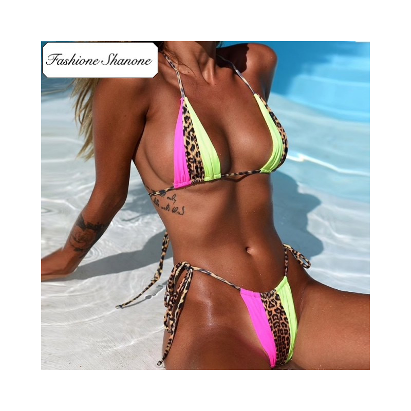 Fashione Shanone - Bikini triangle avec imprimé léopard