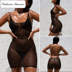 Fashione Shanone - Backless transparent beach dress