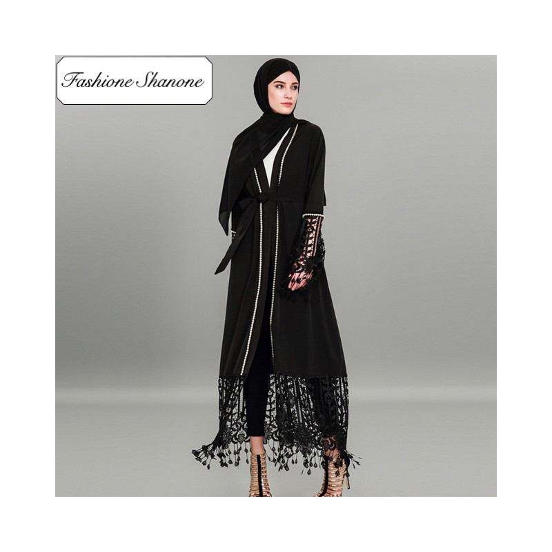 Fashione Shanone - Abaya with lace and pearls