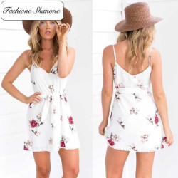 Fashione Shanone - Floral white dress