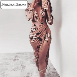Fashione Shanone - Floral beige dress