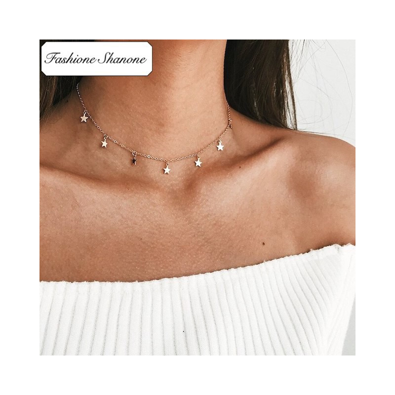 Less than 10 euros - Stars choker necklace