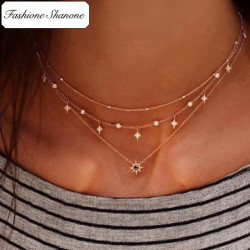 Less than 10 euros - Stars 3 necklaces set