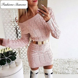 Fashione Shanone - Twisted sweater dress