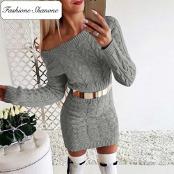 Fashione Shanone - Twisted sweater dress