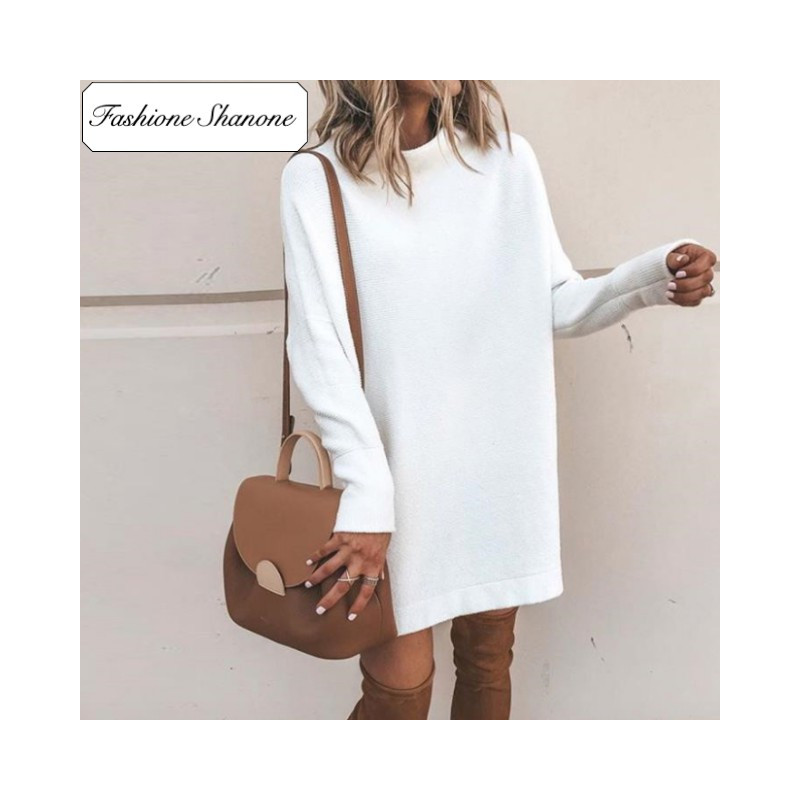 Fashione Shanone - White sweater dress