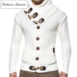 Fashione Shanone - Turtleneck buttoned cardigan