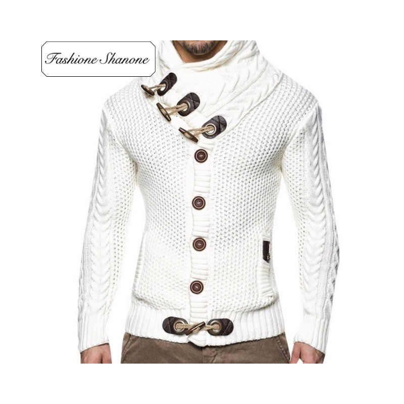Fashione Shanone - Turtleneck buttoned cardigan