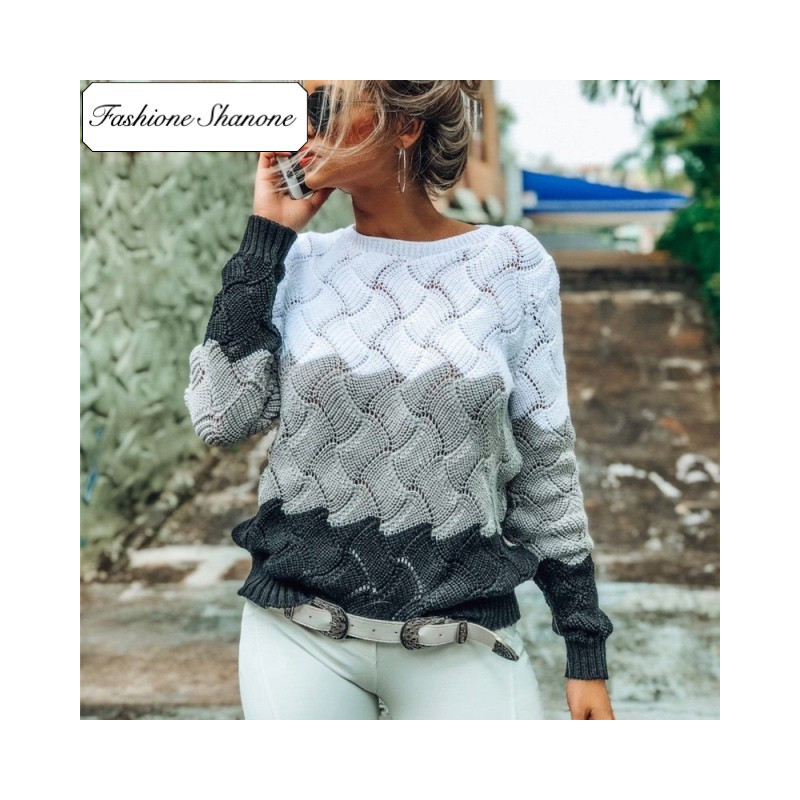 Fashione Shanone - Tricolor twisted sweater