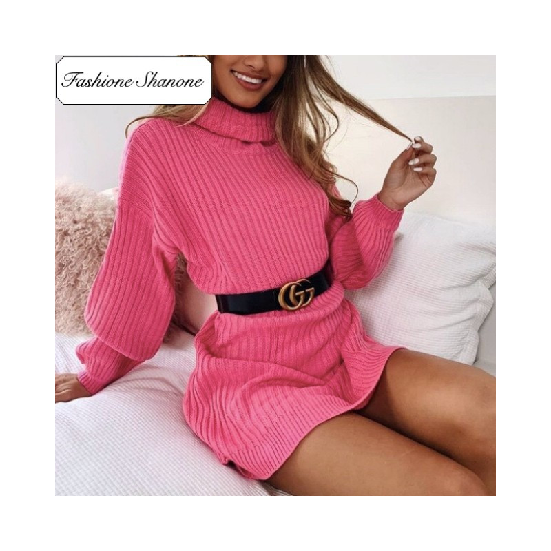 Fashione Shanone - Turtleneck sweater dress
