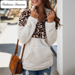 Fashione Shanone - Leopard and beige fleece