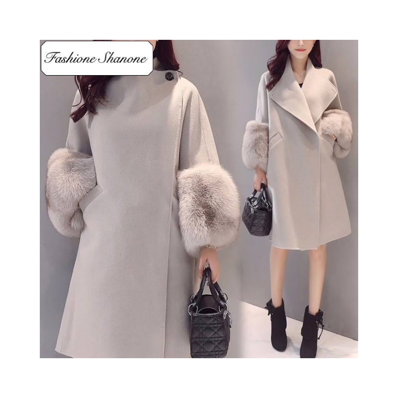 Fashione Shanone - Fur sleeves coat
