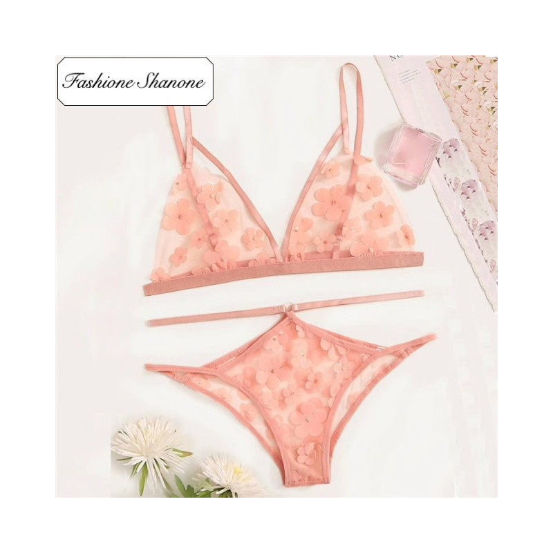 Fashione Shanone - Floral bra and pantie lingerie set