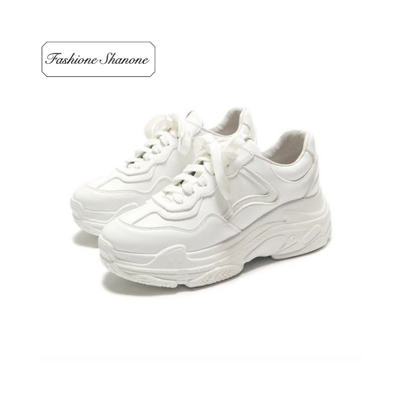 Fashione Shanone - White thick soles sneakers
