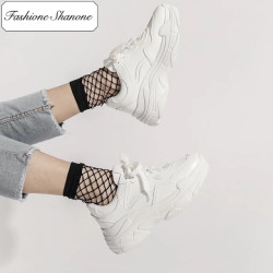 Fashione Shanone - White thick soles sneakers