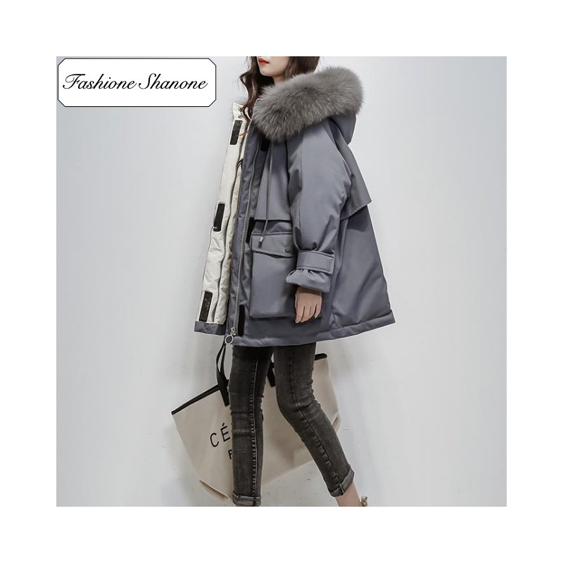 Fashione Shanone - Thick parka with fur hood