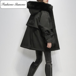 Fashione Shanone - Thick parka with fur hood