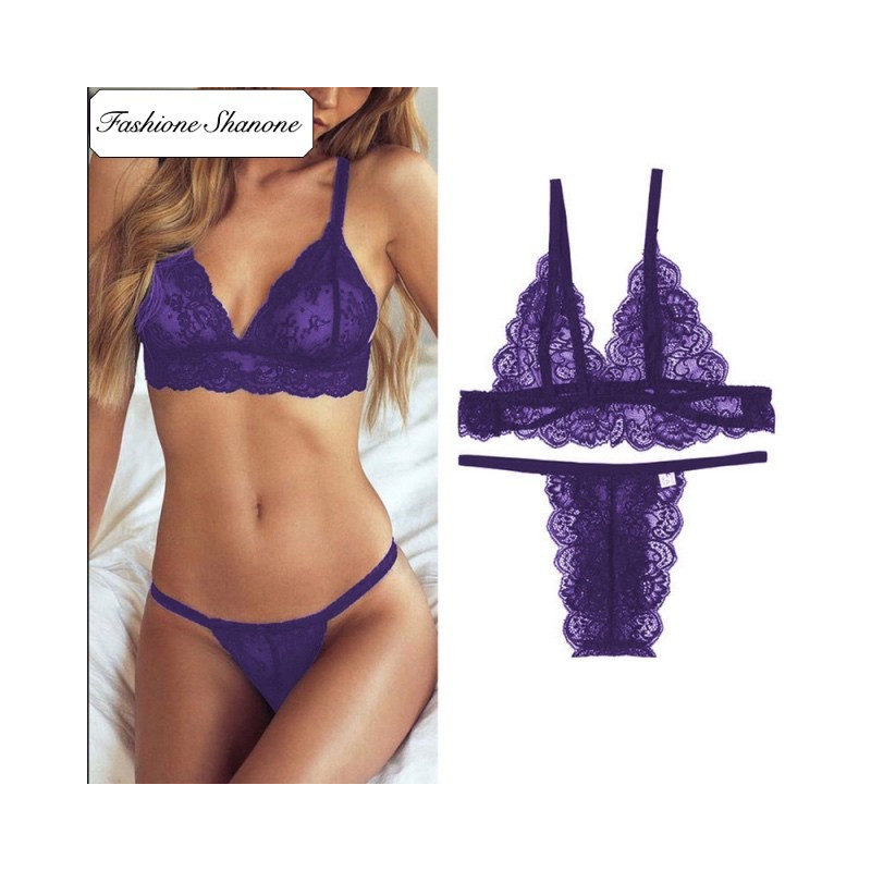 Fashione Shanone - Purple lace lingerie set