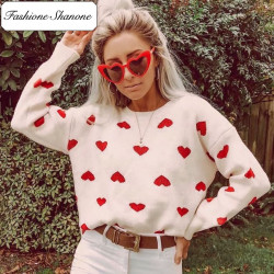Fashione Shanone - Sweater with small hearts