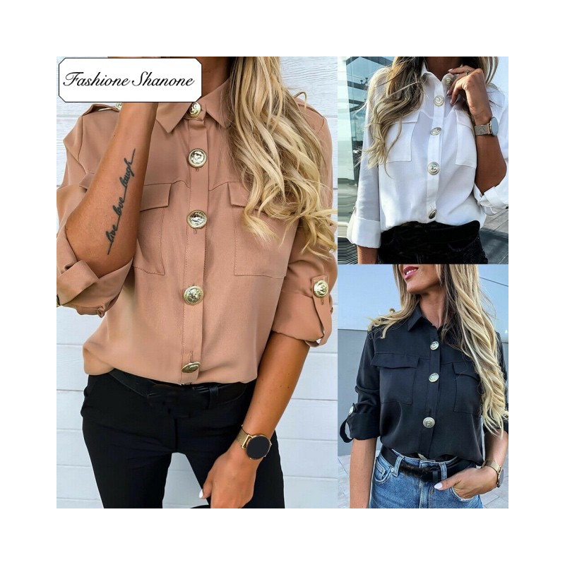 Fashione Shanone - Fluid shirt with large buttons