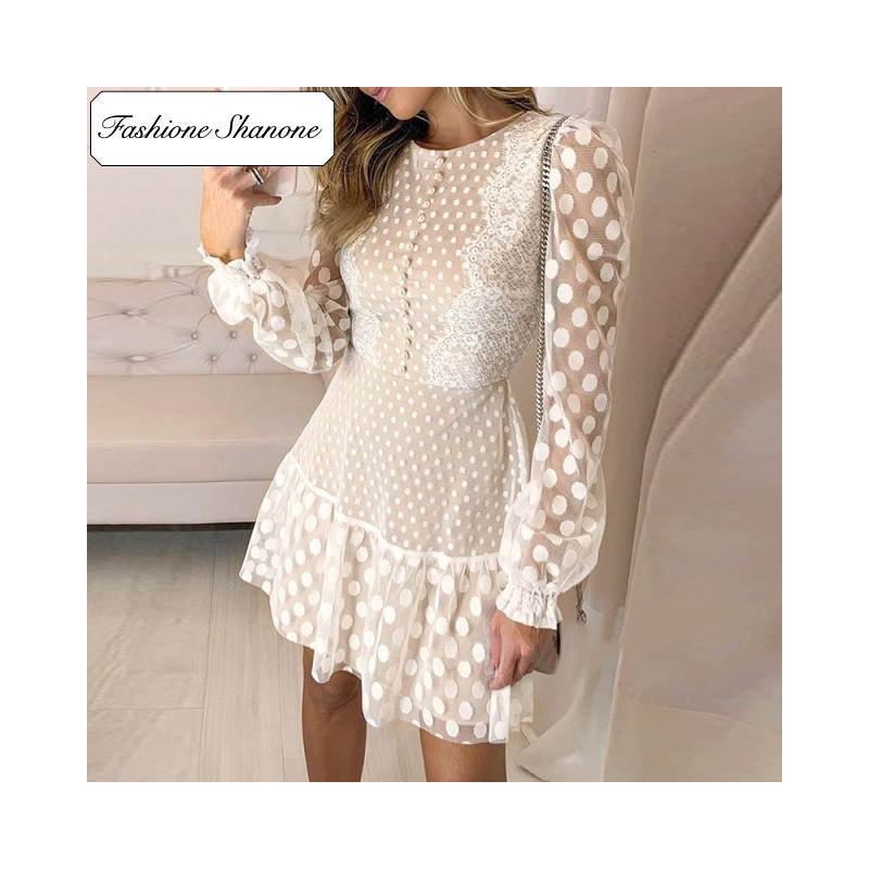 Fashione Shanone - Polka dot lace dress