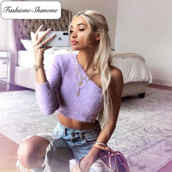 Fashione Shanone - Purple one sleeve top