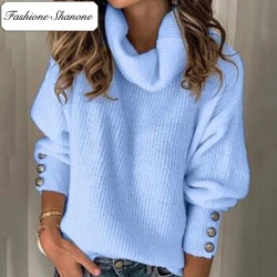 Fashione Shanone - Turtleneck blue pullover
