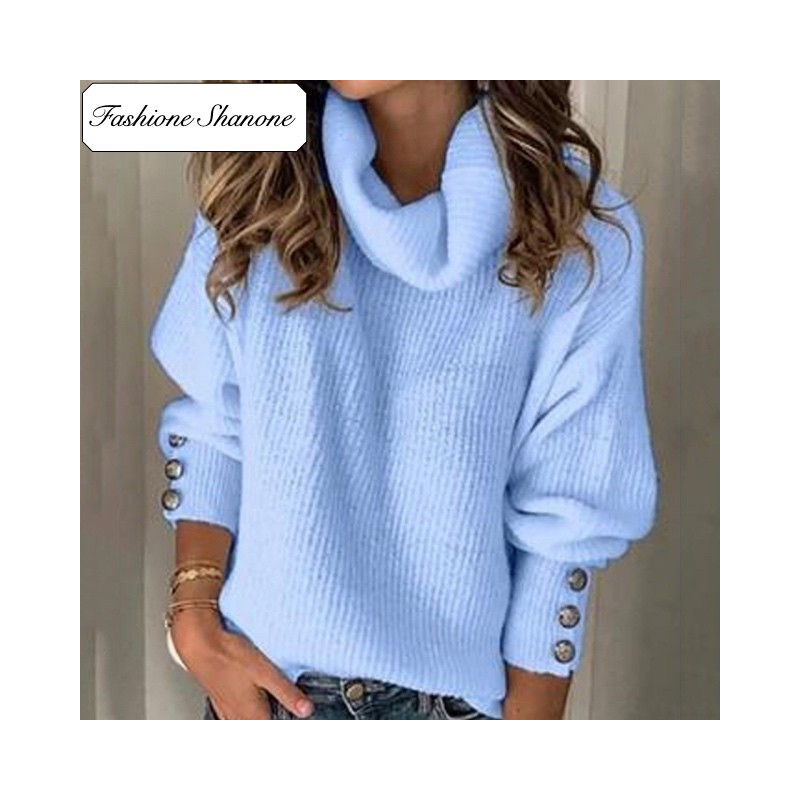 Fashione Shanone - Turtleneck blue pullover