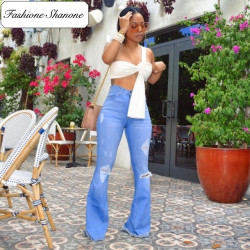Fashione Shanone - Flared destroy jeans