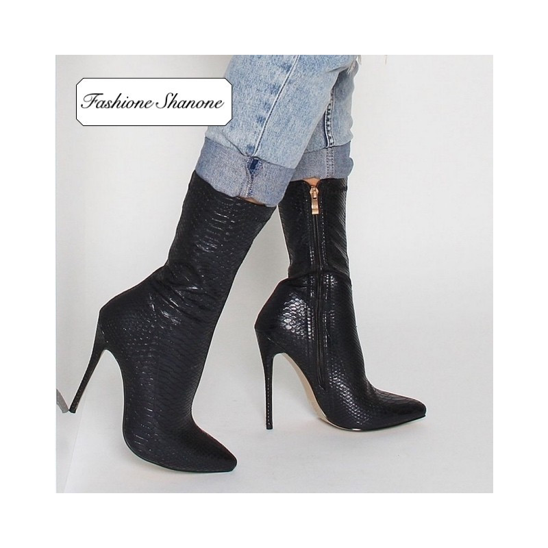 Fashione Shanone - Black croco boots