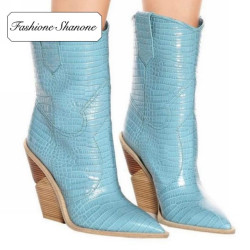 Fashione Shanone - Blue western boots