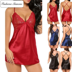 Fashione Shanone - Satin and transparent lace babydoll