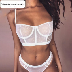 Fashione Shanone - Lace balconnette bra and thong set