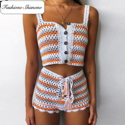 Fashione Shanone - Crochet shorts and top set