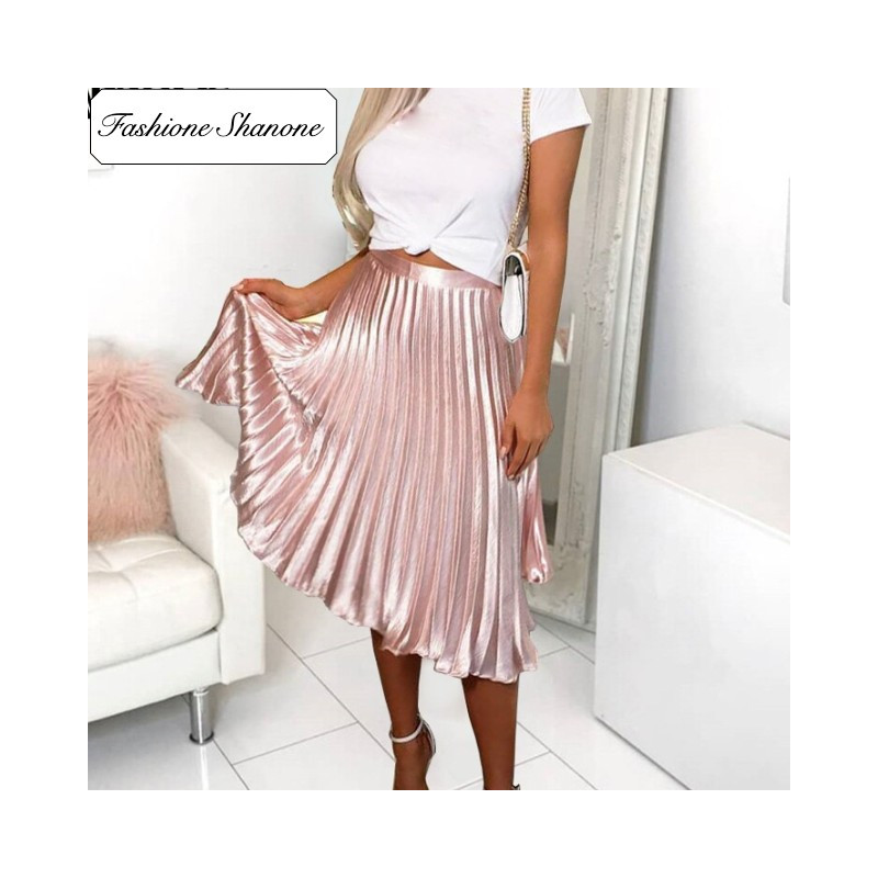 Fashione Shanone - Pink pleated skirt