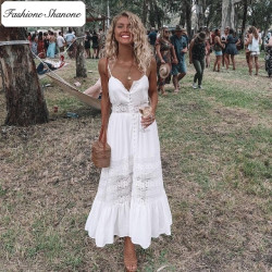 Fashione Shanone - White maxi dress