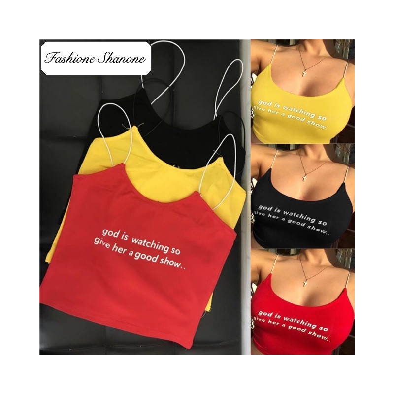 Fashione Shanone - Crop top with text