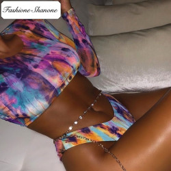 Fashione Shanone - Bikini avec top manches longues multicolore