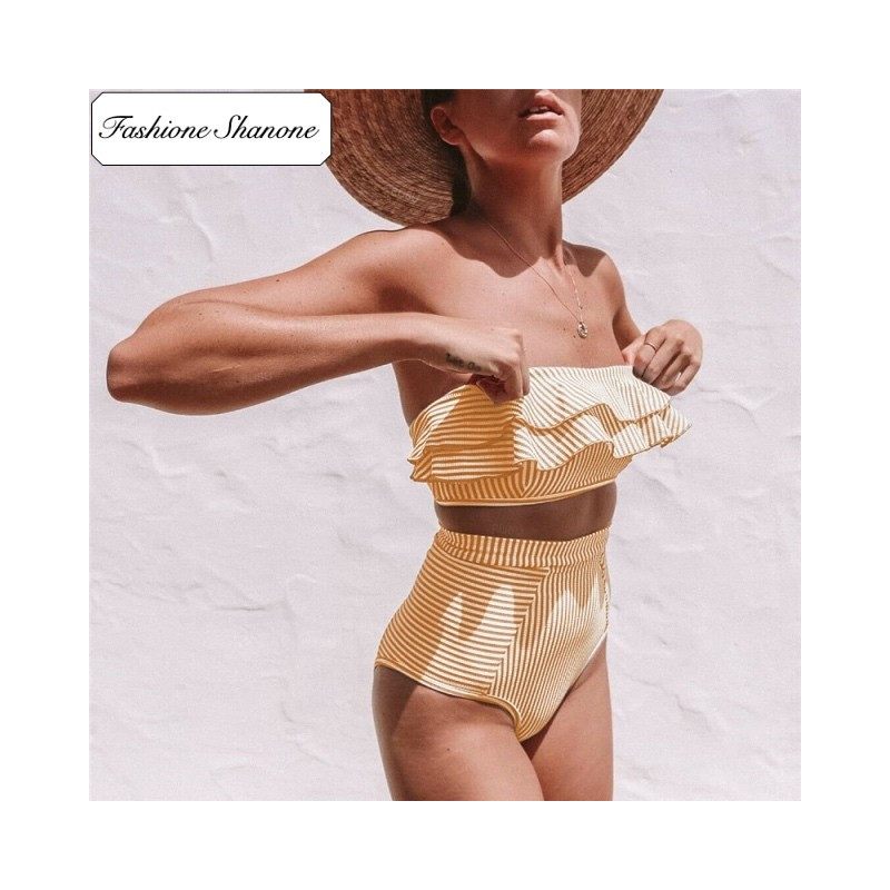 Fashione Shanone - Stripped high waist bikini