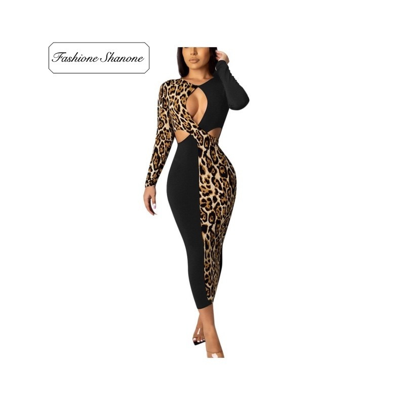 Fashione Shanone - Leopard and black dress